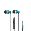 Zestaw słuchawkowy jack 3,5mm NIEBIESKI 1,2m do telefonu EO-024 eleoo