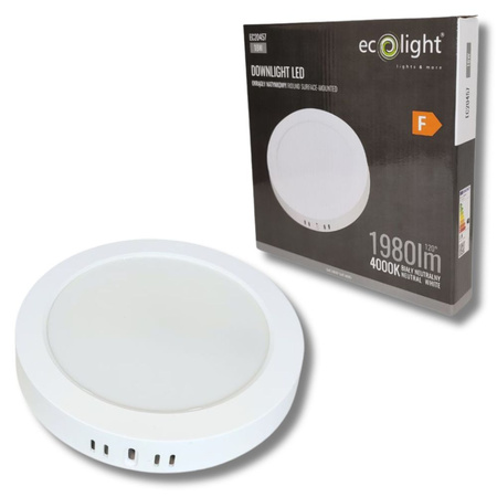 Oprawa natynkowa LED okrągła 18W 1980lm 4000K IP20 EC20457 ECOLIGHT