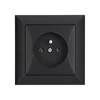 OPAL czarny  gniazdo pojedyncze z uziemieniem GPT-16 OP moduł Timex