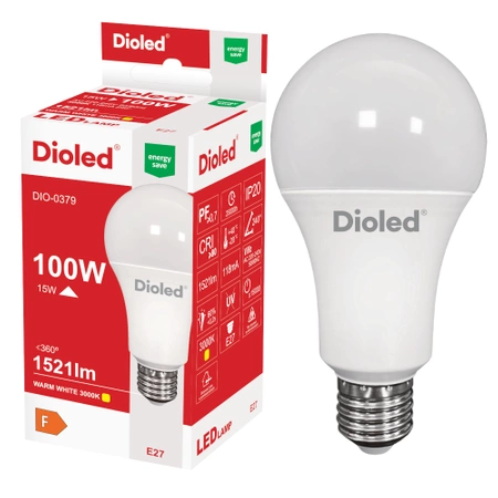 Żarówka LED E27 15W 3000K 1521lm DIO-0379 DIOLED