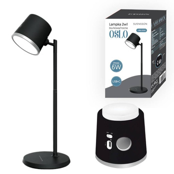 Lampka biurkowa 6W OSLO CZARNA LXBL1005C SVENSSON