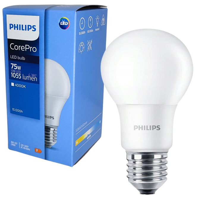 Żarówka LED GLS E27 10W 4000K 1055LM PHILIPS