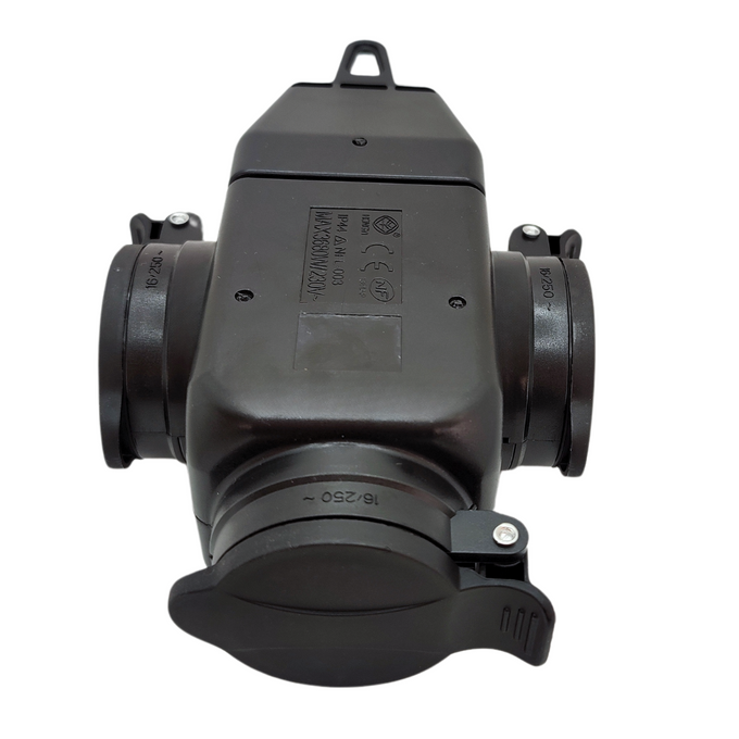 Gniazdo przenośne rozbieralne GP-3Z IP44 16A czarne z uziemieniem POLMARK