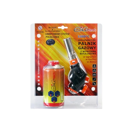 Palnik gazowy wielofunkcyjny RK-3104C + gaz 300ml Elico