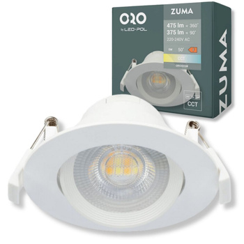 Oprawa spot LED ZUMA 5W CCT 375lm biała okrągła LEDPOL