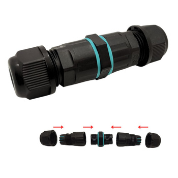 Złącze kablowe mufa 3PIN IP68 0526 MASTER LED