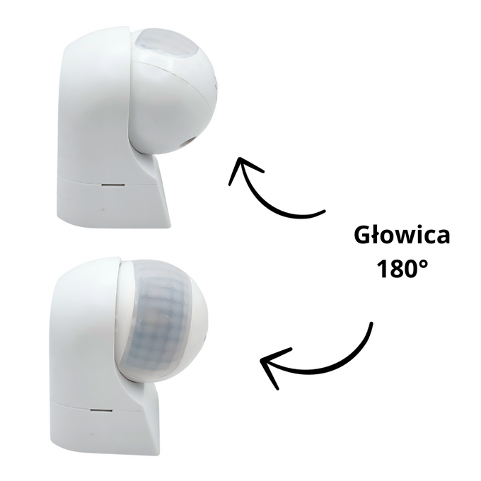 Czujnik ruchu PIR CP-4B IP44 12m biały EC20324 ECOLIGHT