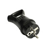 Wtyczka gumowa z uchwytem UNI-SCHUKO czarna 16A IP44 E602225 INQ