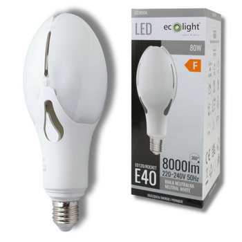 Żarówka uliczna LED E40 80W 4000K 8000lm EC20504 ECOLIGHT