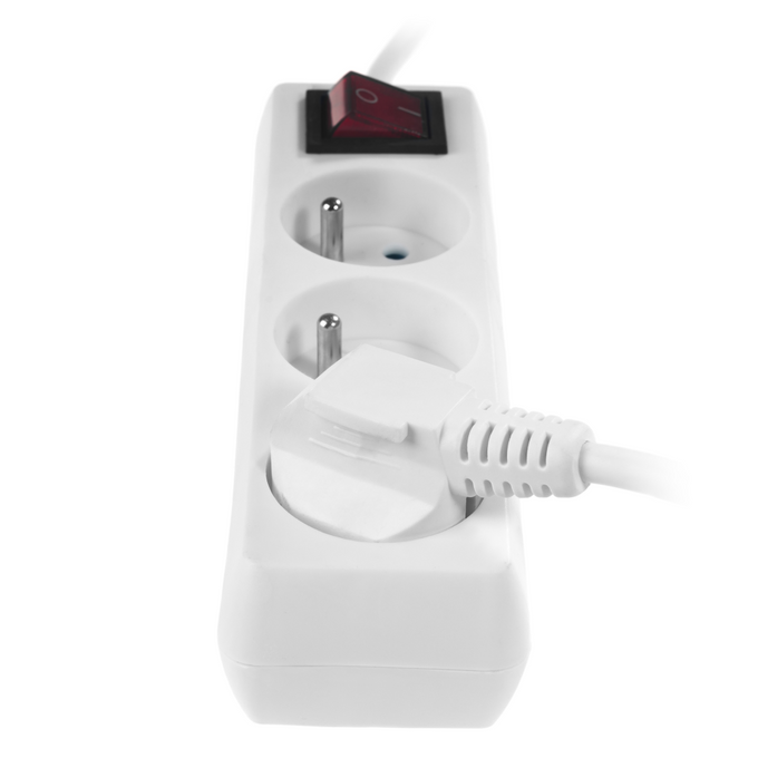 Przedłużacz 3 gniazda 3m z włącznikiem biały LX9540 Lamex