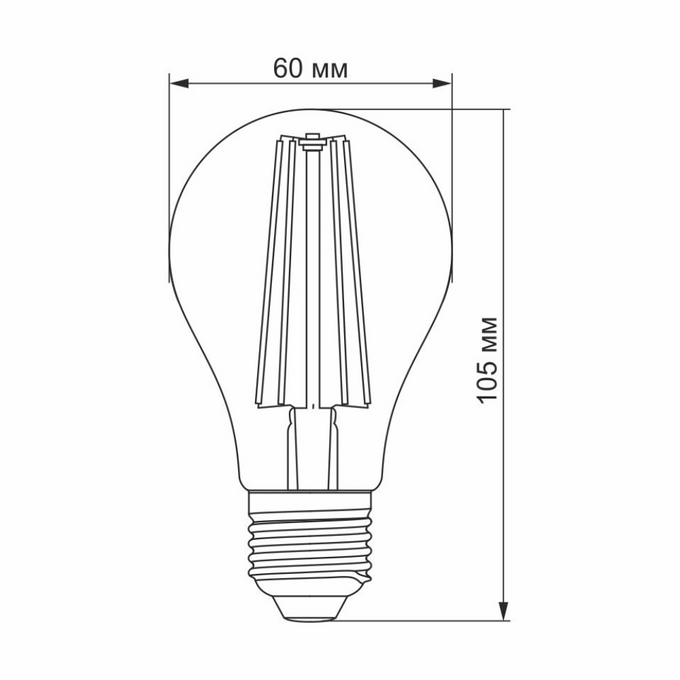 Żarówka LED do roślin filament A60 E27 8W VIDEX