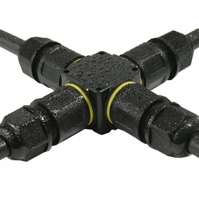 Złącze kablowe mufa rozgałęźnik 3PIN IP68 bezśrubowe 24A PLASTROL