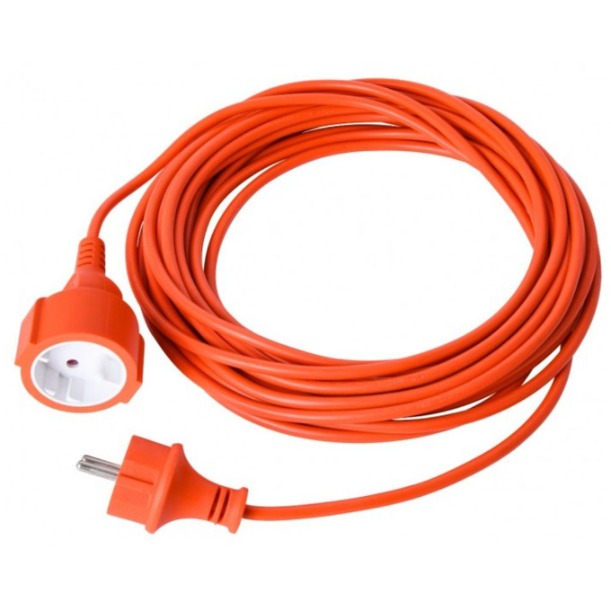 Przedłużacz jedno gniazdo bez uziemienia 20m pomarańczowy M20701 MORE ECOLIGHT
