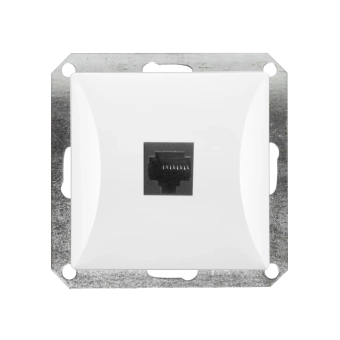 OPAL biały gniazdo komputerowe pojedyncze RJ45 8pin GTP 12 OP moduł Timex