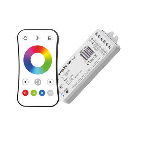 Zestaw sterownik+pilot do taśm LED RGBW 12-24V 2,4GHz Nextec