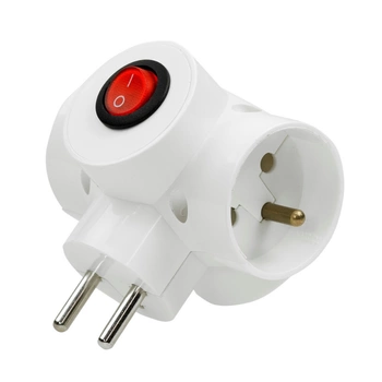 Rozgałęźnik 3x2P+Z włącznik R-31W Timex