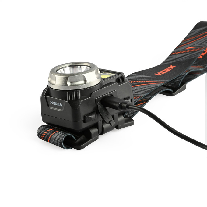 Latarka czołowa LED 5W 550lm IP65 USB-C / 3xAAA H075C VIDEX