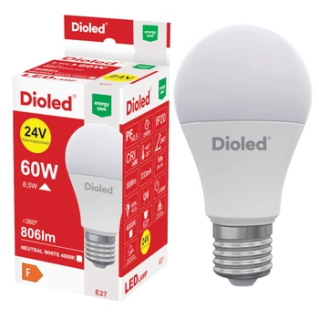 Żarówka LED 24V E27 8,5W 4000K 806lm DIO-0382 DIOLED