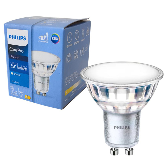 Żarówka LED GU10 4.9W 3000K 550LM PHILIPS