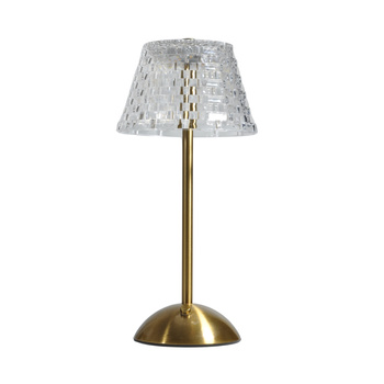 Lampka dekoracyjna LED 3W 50lm CCT METAL MIEDŹ + KRYSZTAŁ USB-C Q053C
