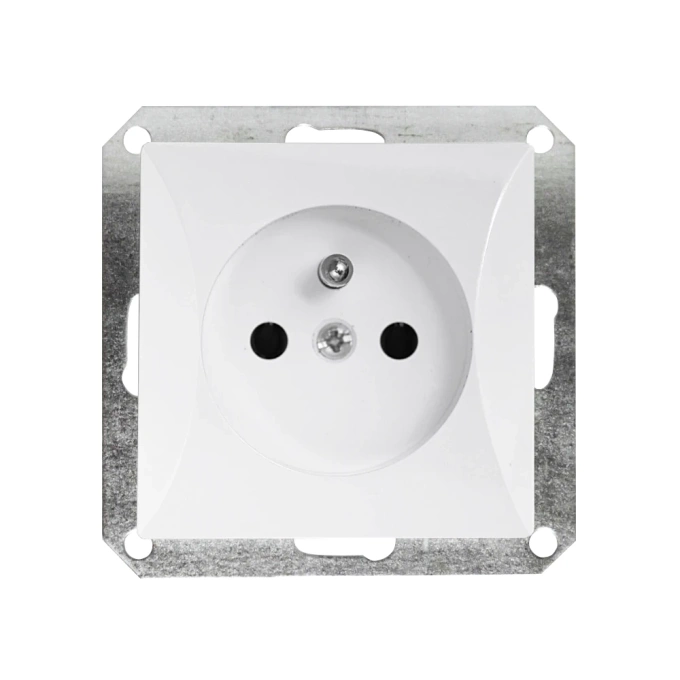 OPAL biały gniazdo pojedyncze z uziemieniem GPT-16 OP moduł Timex