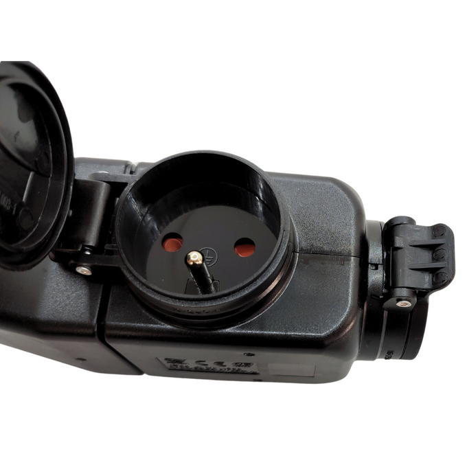 Gniazdo przenośne rozbieralne GP-3Z IP44 16A czarne z uziemieniem POLMARK