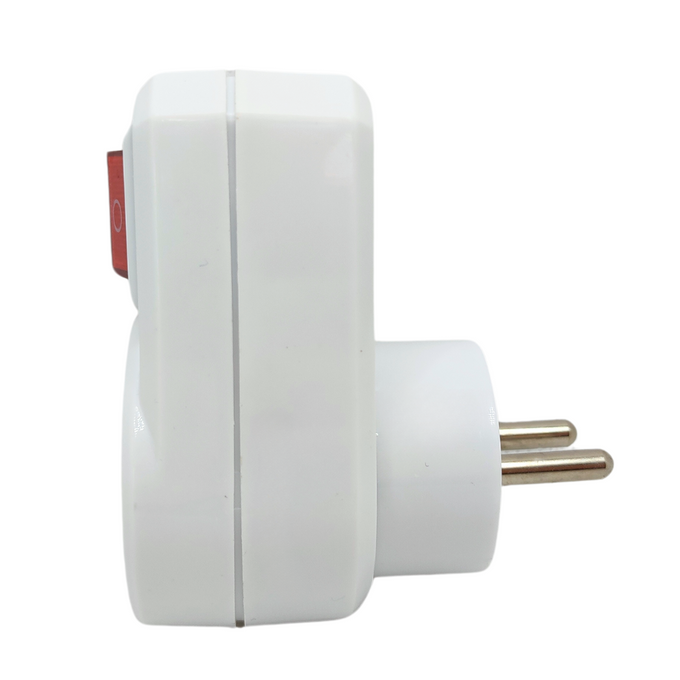 Gniazdo z wyłącznikiem 2P+Z białe W-01145 PLASTROL