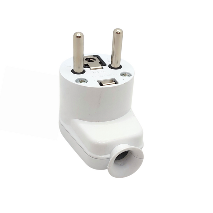 Wtyczka kątowa rozbierana biała 2P+Z WT-16 W-99972 PLASTROL