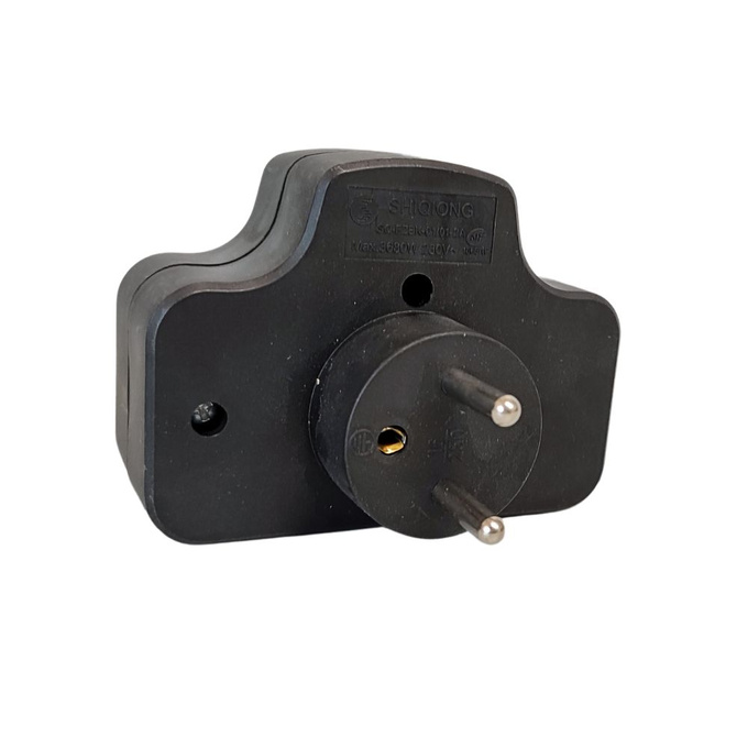 Rozgałęźnik z włącznikiem 2P+Z + 2x 2P czarny LX9505 LAMEX