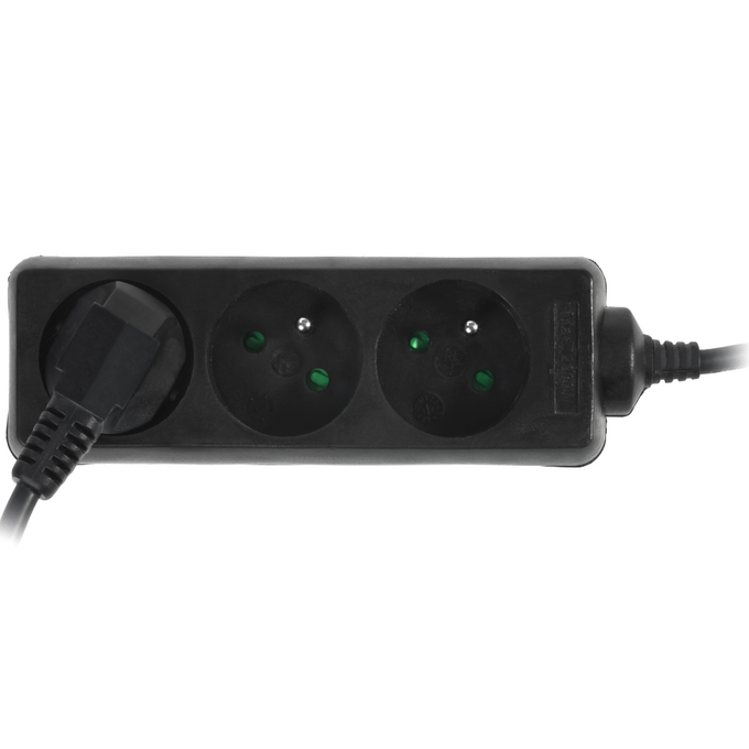 Przedłużacz 3 gniazda 3m z uziemieniem czarny LX9531CZ Lamex