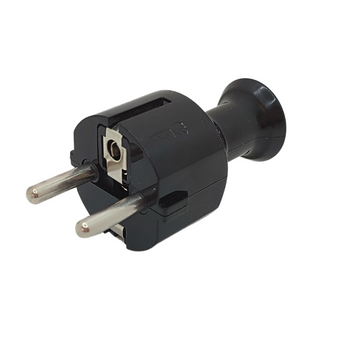 Wtyczka prosta rozbierana czarna UNISCHUKO 2P+Z WT-40 W-100001 PLASTROL