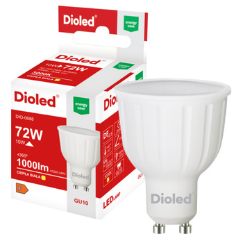 Żarówka LED GU10 10W 3000K 1000lm DIO-0688 DIOLED