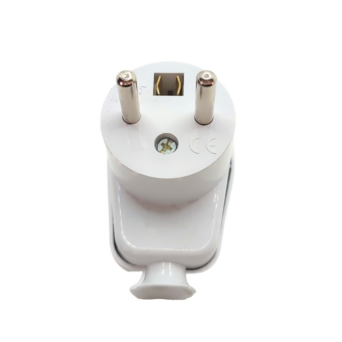 Wtyczka kątowa rozbierana biała z uchwytem 2P+Z WT-16Z W-99987 PLASTROL