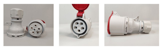 Gniazdo siłowe z klapką przenośne 32A 5P IP44 ISN 3253 SEZ