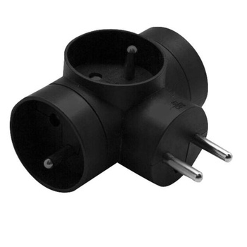 Rozgałęźnik 3x 2P+Z R-31 czarny LX9511 LAMEX