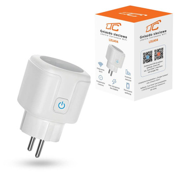 Gniazdo sieciowe zdalnie sterowane WiFi biały LXU414 Lamex
