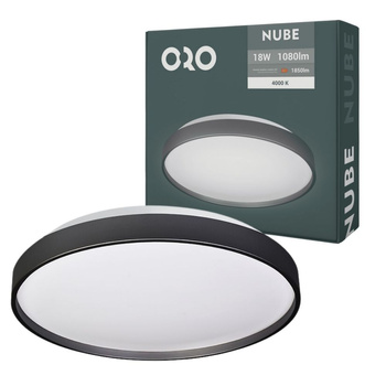 Plafon LED NUBE 18W 1080lm 4000K czarny IP20 ORO33088 LED-POL