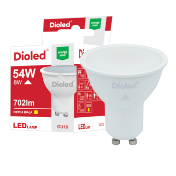 Żarówka LED GU10 8W 3000K 702lm Dioled