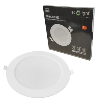 Oprawa podtynkowa LED 24W 4000K 2640lm IP20 okrągła EC20450 Ecolight