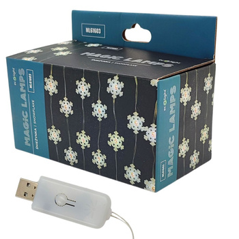 Taśma LED MAGIC LAMPS kurtyna ŚNIEŻYNKA 50 LED 6500K 5m IP65 ML61603