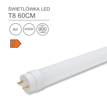 Tuba świetlówka LED T8 9W 4000K 900lm 60cm DIO-0024 Dioled