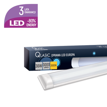 Oprawa liniowa LED EUROPA 36W 3000K 3000lm 120cm IP20 Qlasic