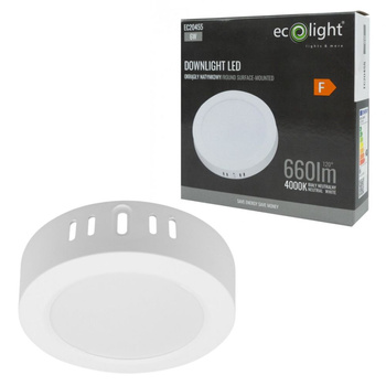 Oprawa natynkowa LED okrągła 6W 660LM 4000K IP20 EC20455 ECOLIGHT