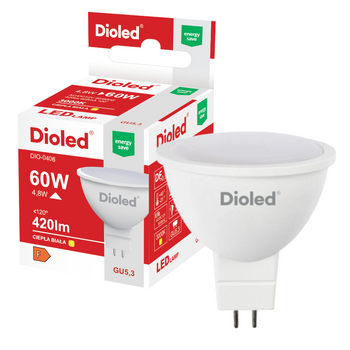 Żarówka LED MR16 12V 4,8W 3000K 420lm DIO-0406 DIOLED