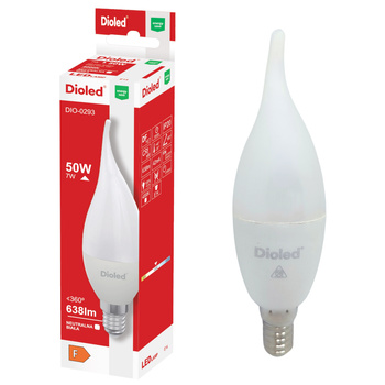 Żarówka LED świeczka E14 7W 4000K 638lm DIO-0293 DIOLED