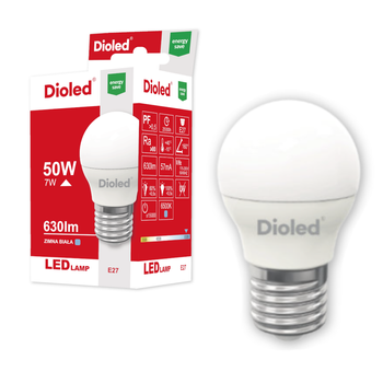 Żarówka LED kulka E27 7W 6500K 630lm Dioled