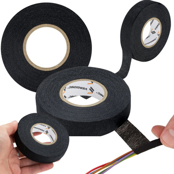 Taśma izolacyjna materiałowa 15mx18mm czarna 7571 Vergionic