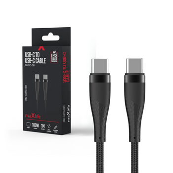 Kabel USB-C - USB-C 1m 100w czarny MXUC-08 maXlife