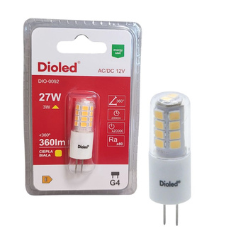 Żarówka LED 12V G4 3W 3000K 360lm DIO-0092 Dioled