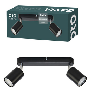 Lampa  GAVIA 2x GU10 czarny ORO33015 LED-POL